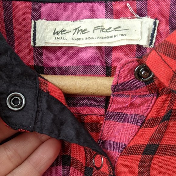 Free People Pacific Dawn Plaid Shirt • Small - Picture 5 of 10
